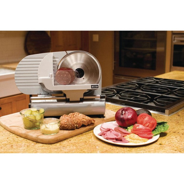 Weston 9" Electric Meat Slicer, 200 watts, Stainless Steel Blade,
