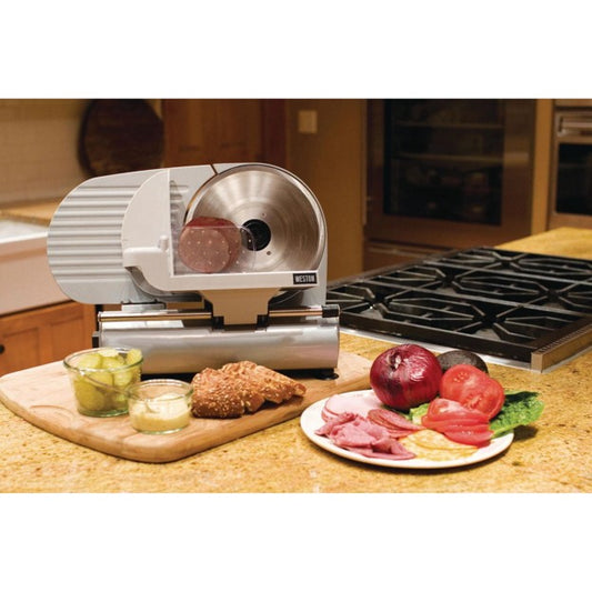 Weston 9" Electric Meat Slicer, 200 watts, Stainless Steel Blade,