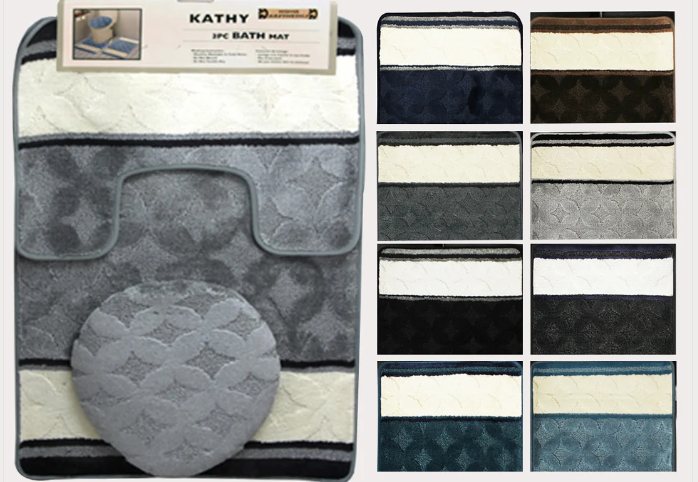3‑Piece Bath Mat Set