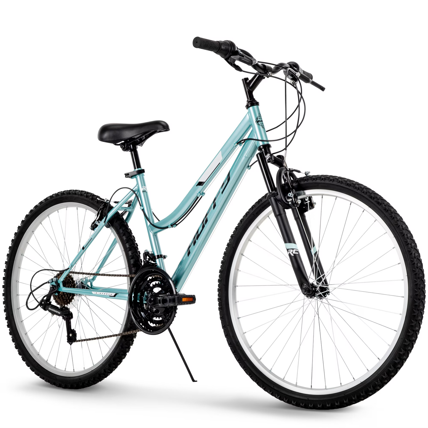 Huffy 26" Rock Creek Mountain Bike, Fits Riders 60"+, Teal, Adult, Women's
