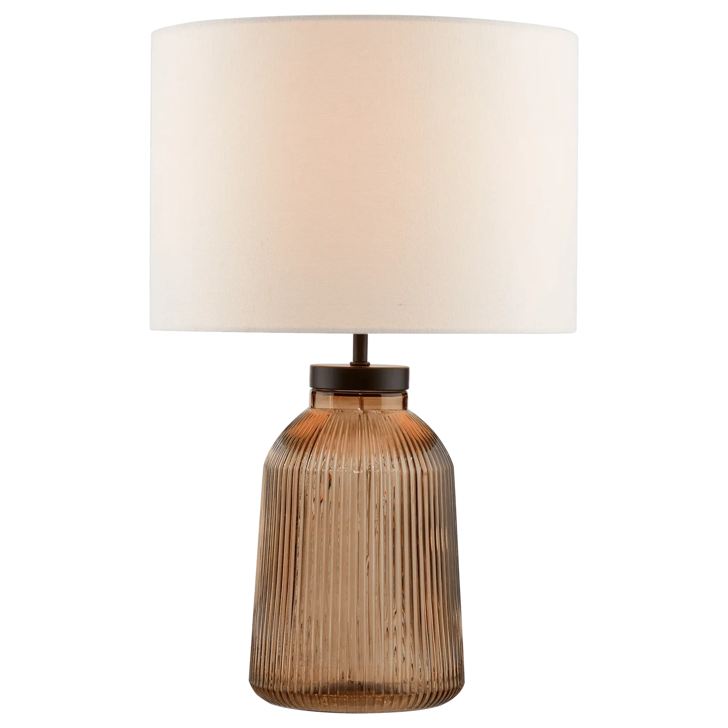 Glass Ribbed Table Lamp