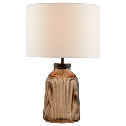 Glass Ribbed Table Lamp