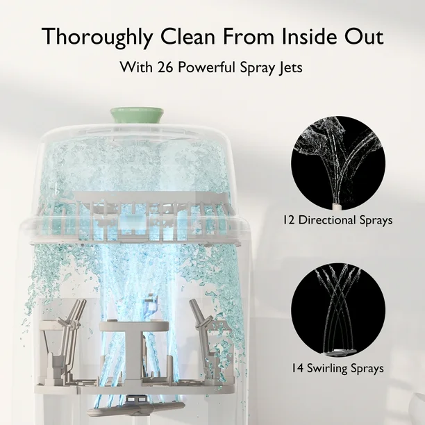 Momcozy KleanPal Pro Baby Bottle Washer, Sterilizer & Dryer Comb