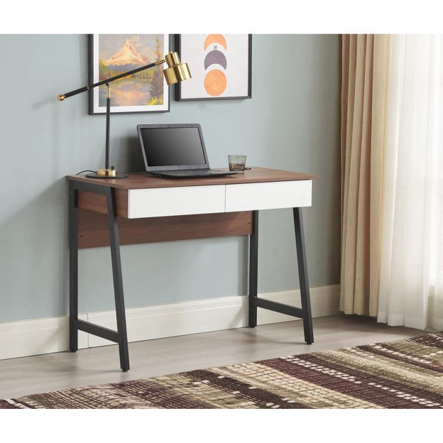 Computer Desk with USB Charger – 39.4" Study/Writing Table