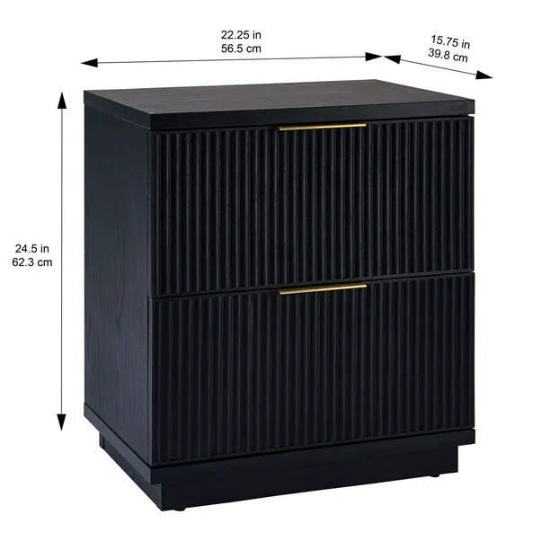 Lillian Fluted Nightstand with drawer