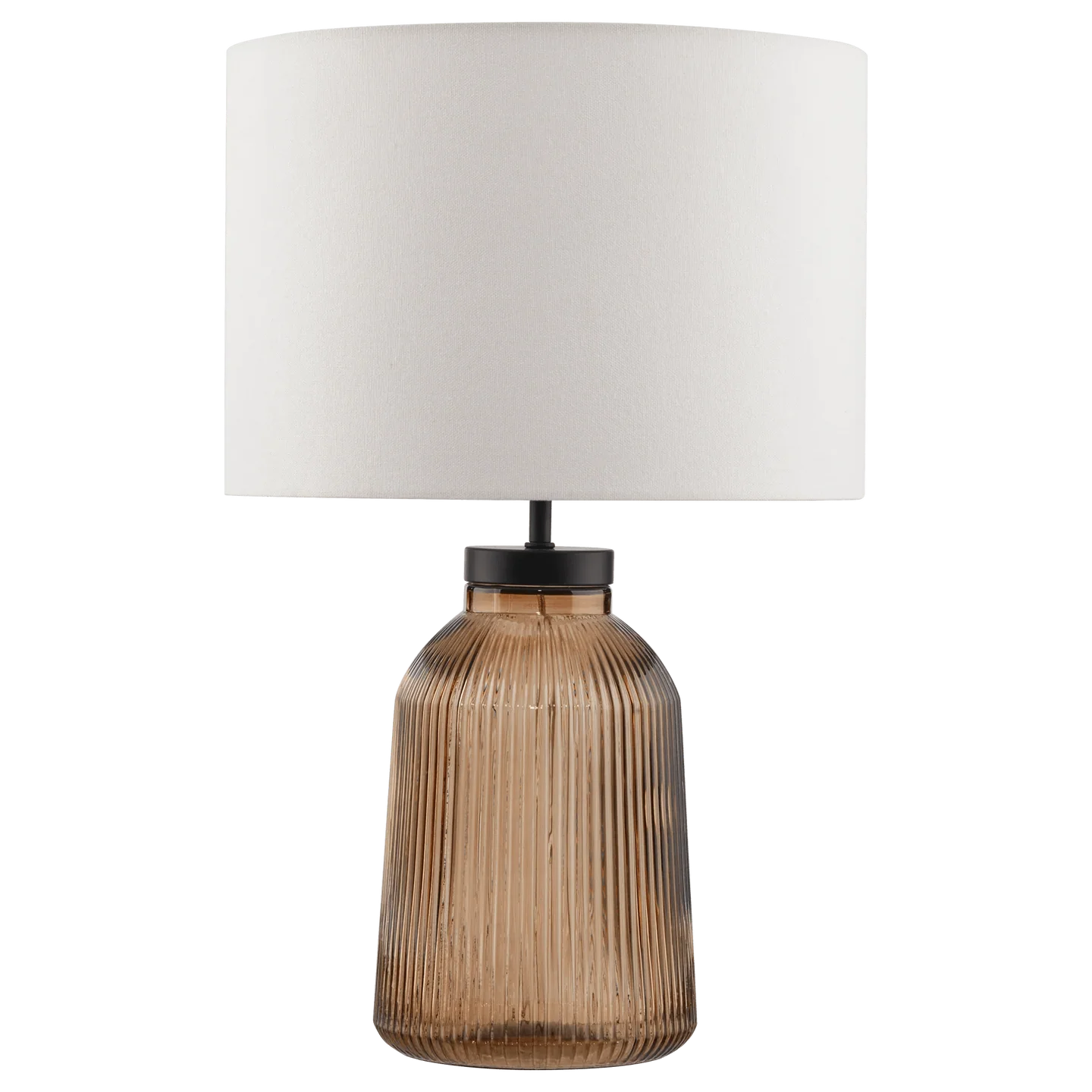 Glass Ribbed Table Lamp