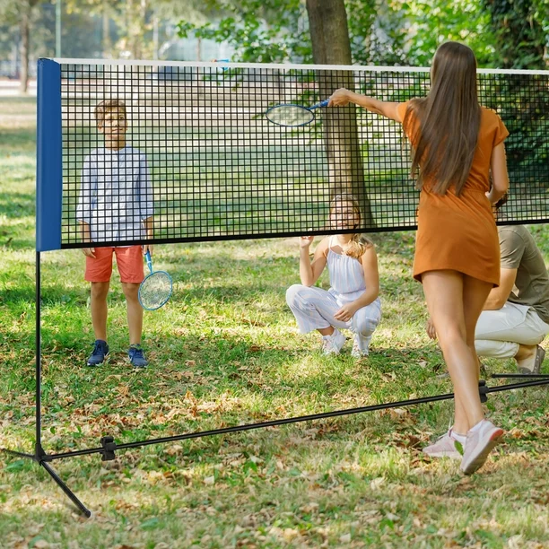 Costway 10FT Adjustable Badminton Net Set W/2 Shuttlecocks Portable Carry Bag