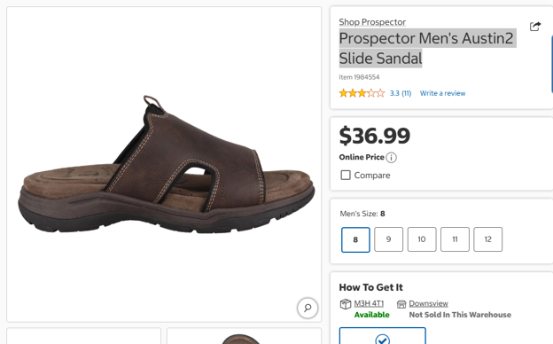 Prospector Men’s Austin2 Slide Sandal