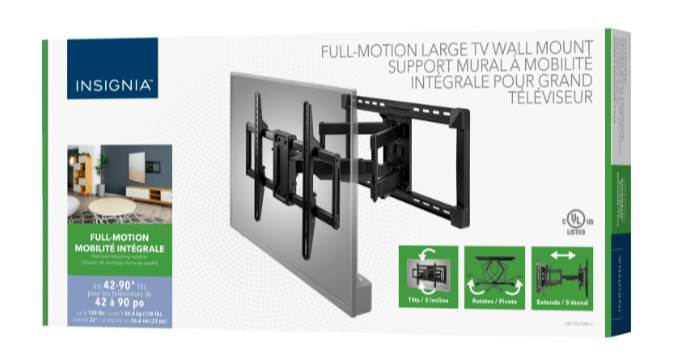 Insignia 42" – 90" Full Motion TV Wall Mount