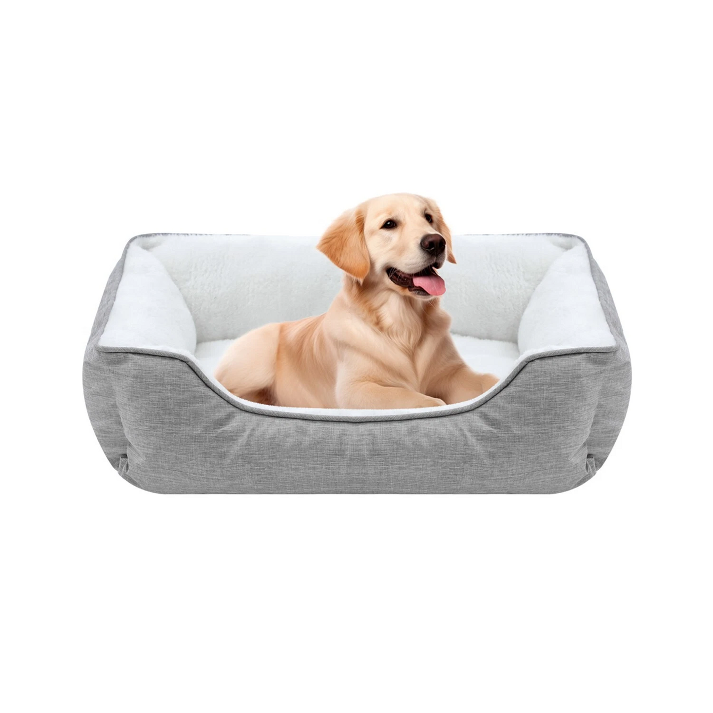 Orthopedic Dog Bed Anti-Slip Bottom Cat Puppy Mat Soft Sofa with Sides Bolster