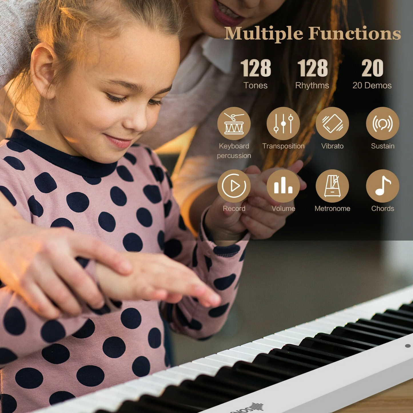 88-Key Foldable Electronic Piano