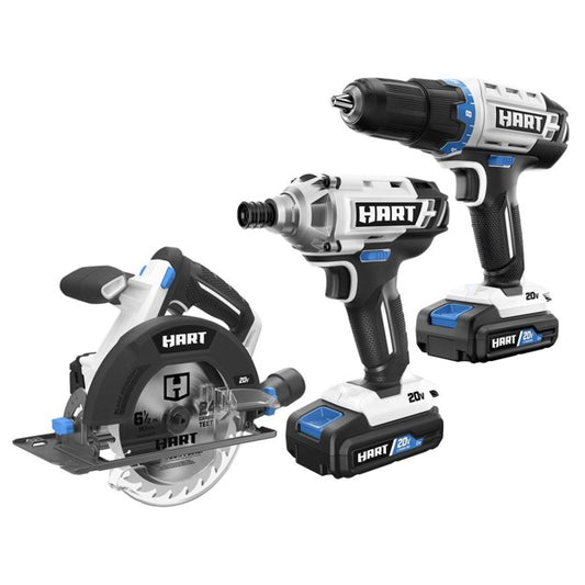 HART 20‐Volt 3‐Tool Combo Kit – TOOL‐ONLY (No Battery, No Charger)