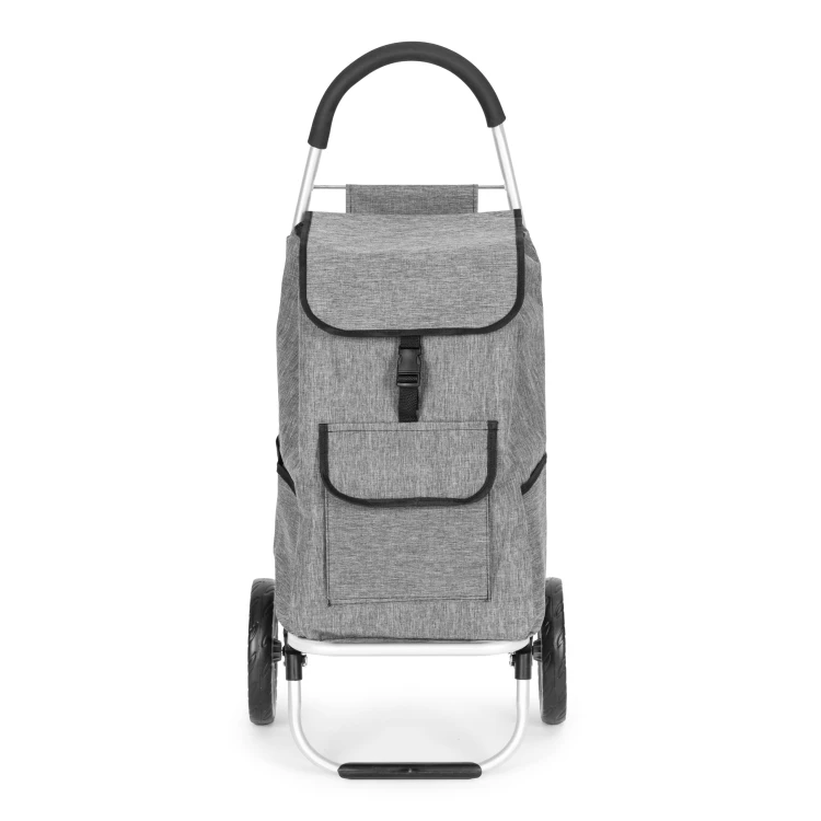 Shopping Trolley with Bag 33 Liters Large Wheels Additional Pockets ModernHome