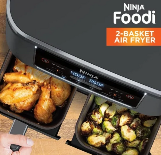 Ninja Foodi 8‑QT 6‑in‑1 Air Fryer with DualZone Technology