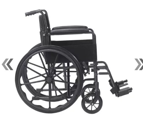 Silver Sport 1 Wheelchair – Swing‑Away Footrests, Full Arms