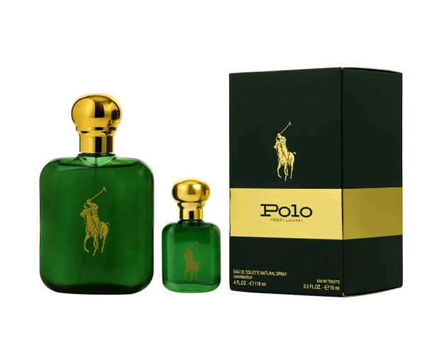 Polo Green by Ralph Lauren for Male - 2 Pc Gift Set 4oz EDT Spray, 0.5oz EDT spray