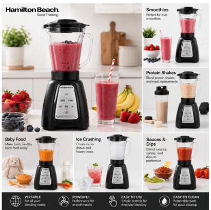 Hamilton Beach MultiBlend Blender – Glass Jar
