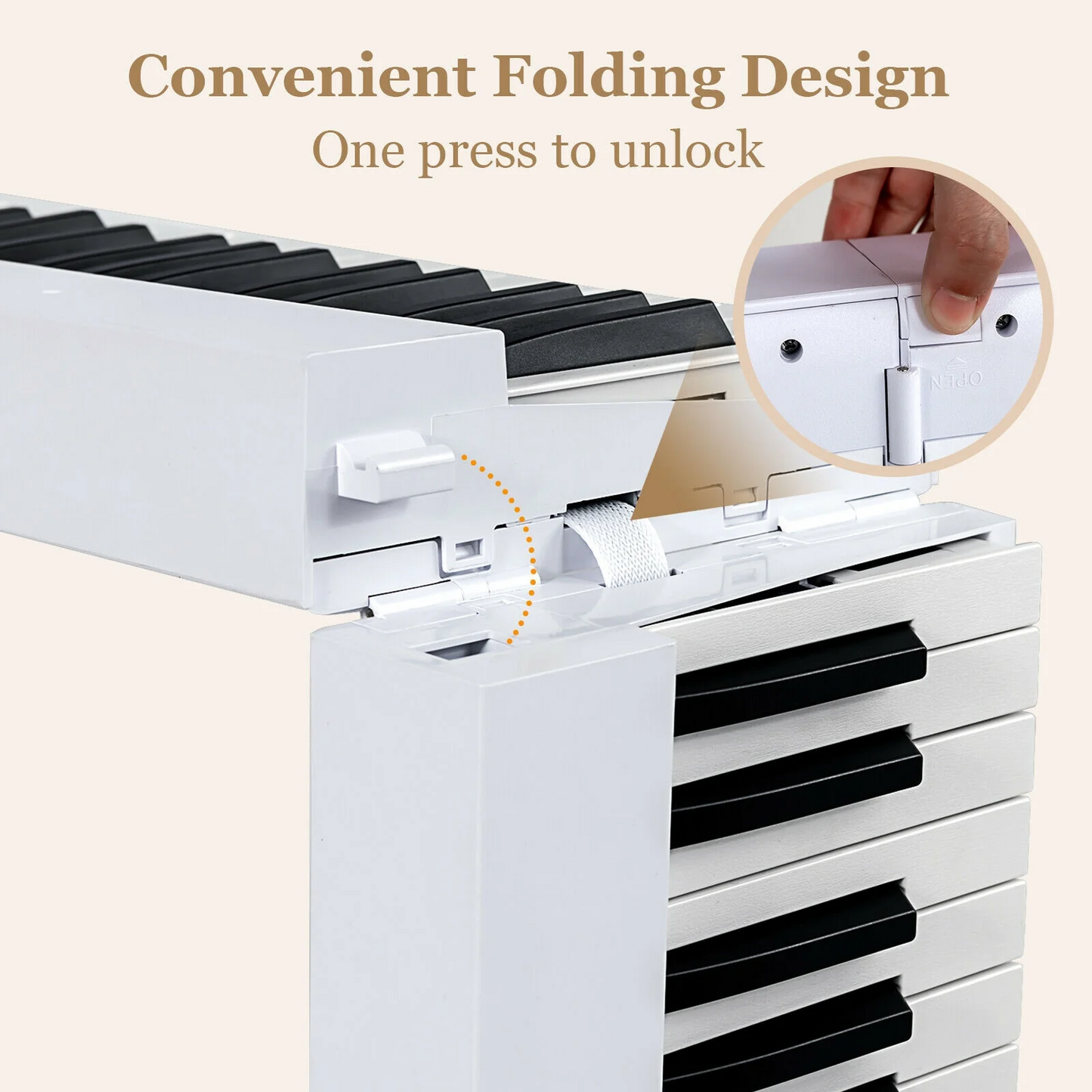 88-Key Foldable Electronic Piano