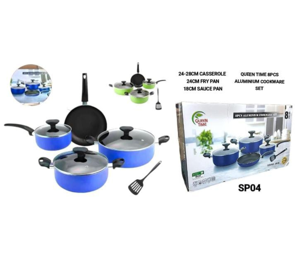 Queen Time Aluminum Cookware Set – 8 pcs