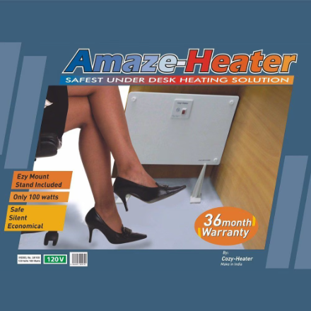 Amaze Heater 100‑Watt Ceramic Under‑Desk Space Heater