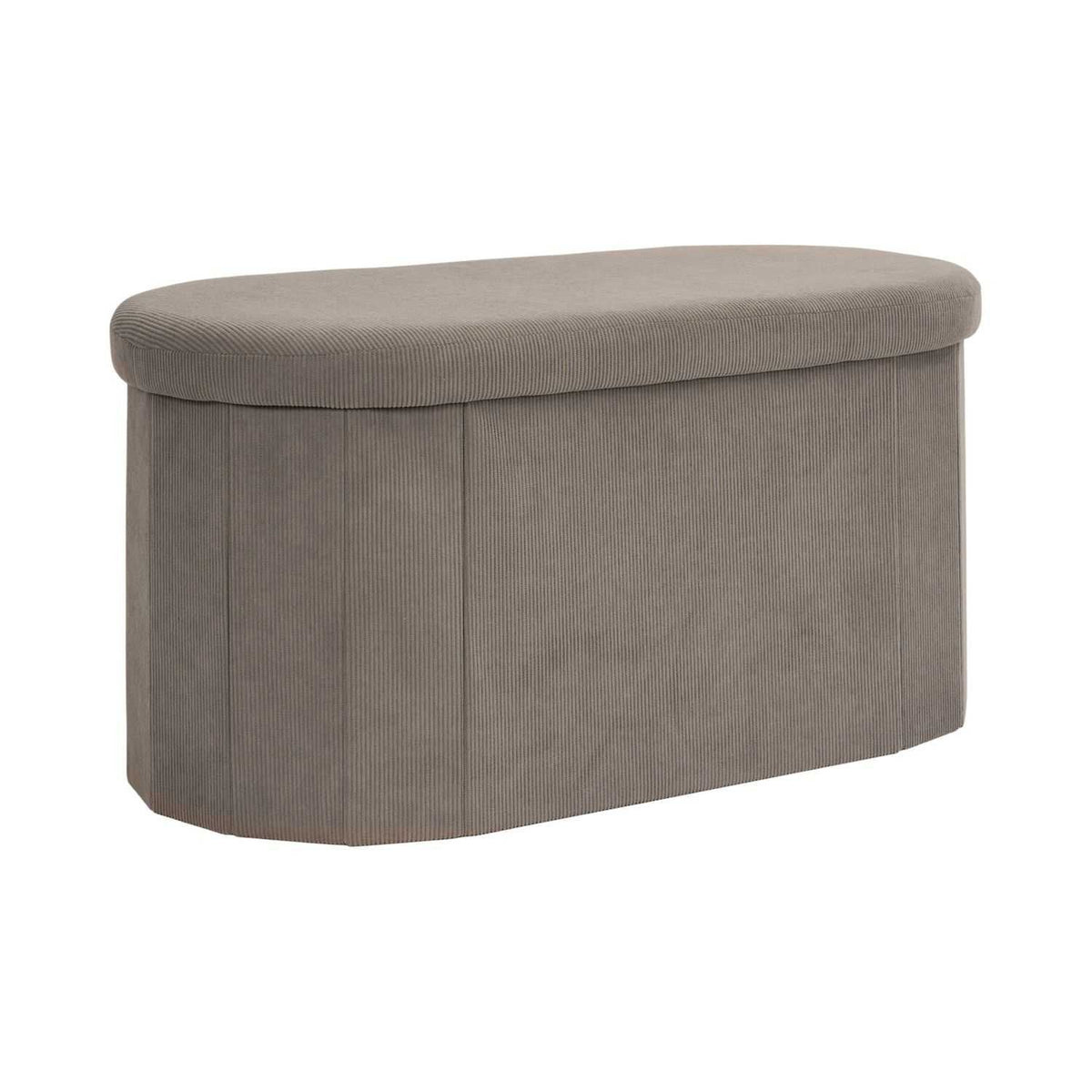 30" OVAL FOLDABLE STORAGE OTTOMAN