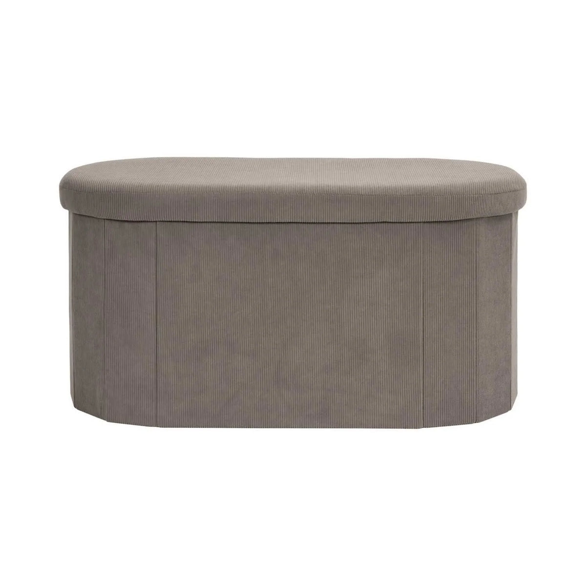 30" OVAL FOLDABLE STORAGE OTTOMAN